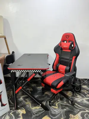 Premium Gaming Set: Carbon Fiber Z-Desk + Ergonomic Racing Chair
