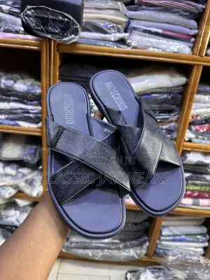 Blue Moschino Cross Slipper