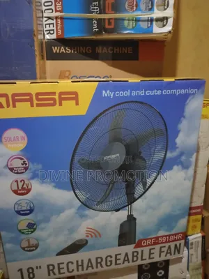 18" Qasa Rechargeable Standing Fan With 1 Year Warranty