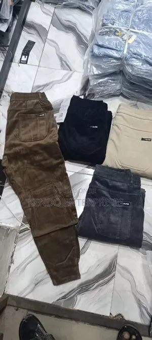 Corduroy Trousers, Black, Brown,Nude Ash