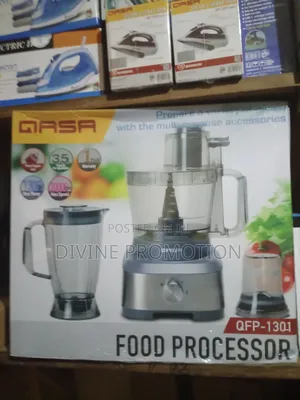 Qasa Multi Functional Food Processor With 1 Year Warranty.