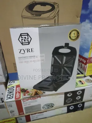 Zyre 4 Face (Slice) Sandwich Maker.