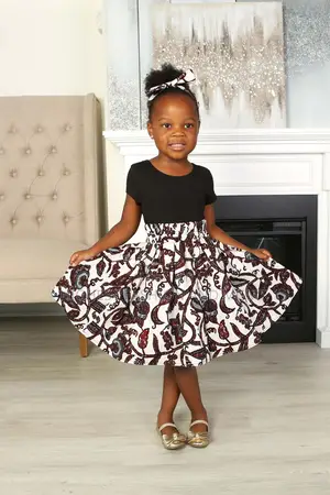 African Print Girls' Skirt