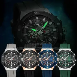Curren Rubber Chronograph Watch Comes in Box and Bag