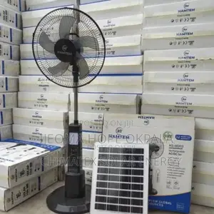 Hamtem 18" Solar Rechargeable Ac/Dc Standing Fan