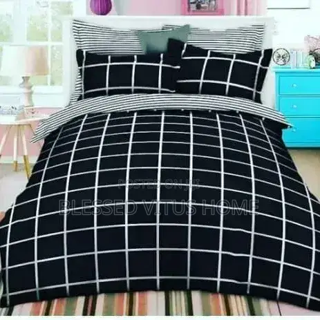Egyptian Black Pattern Bedspread