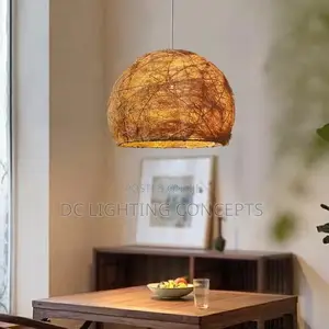 Japanese Creative Vine Woven Rattan Pendant Lamp.