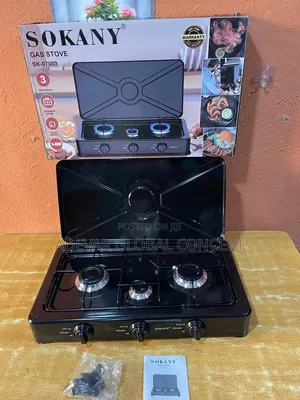 3 Burners Sokany Gas Cooker Stove