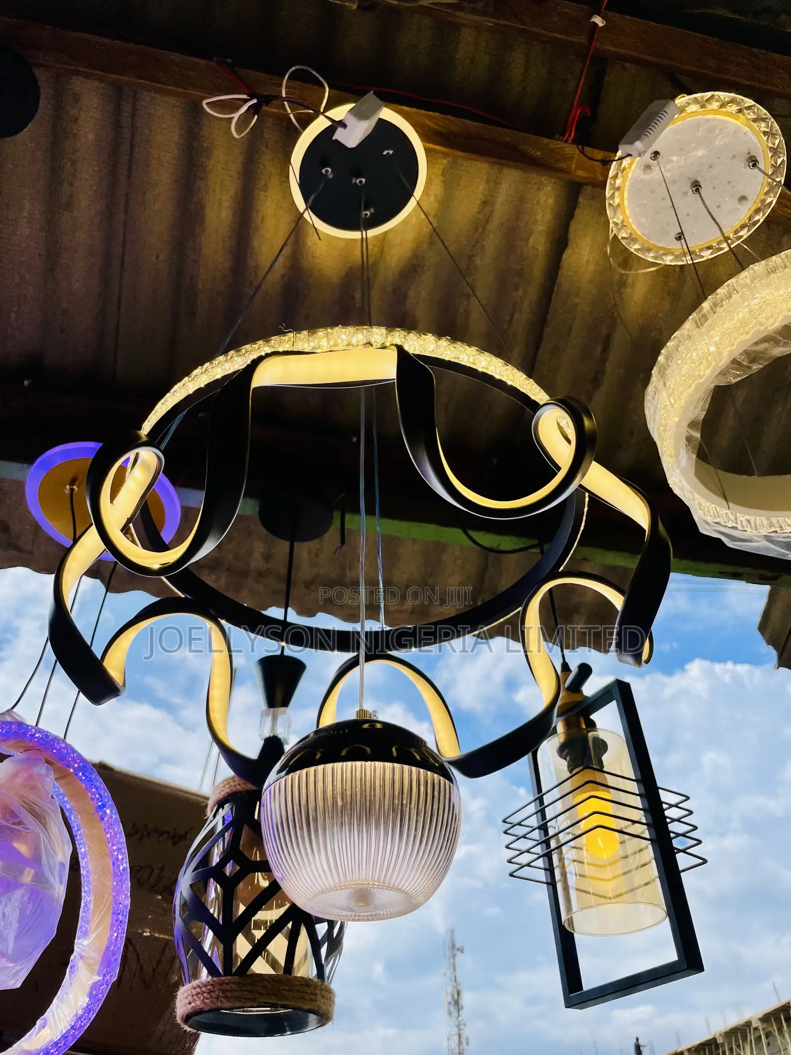 Nordic Black Led Chandelier