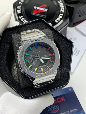 Stainless Steel G-Shock Watch, Water Proof, Analog Digital Display