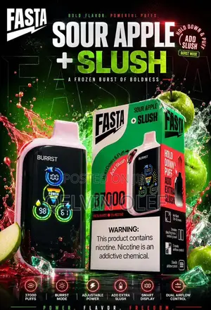 Fasta Burrst 37000 Puffs Disposable Vape - Sour Apple Slush