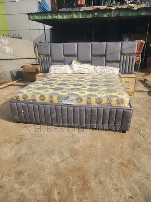 Family King Size Bed With Two Side Cupboards