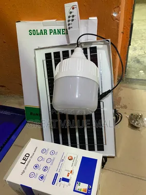 Solar Led Light Kit- Panel + Bulb +Remote
