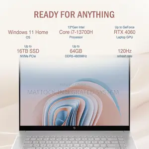 New Laptop HP Envy 16 Gaming 16-h1023dx 16GB Intel Core i7 SSD 1T