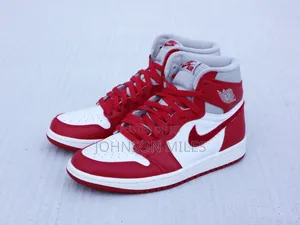Air Jordan 1s High Red and White