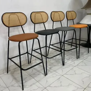 Newly Imported Barstool With Basket Back Rest 4 Leg Standard