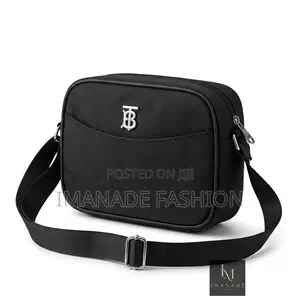 Tb Monogram Camera Crossbody Bag – Black