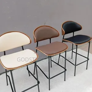 Imported Wooden With Leather Solid Barstools