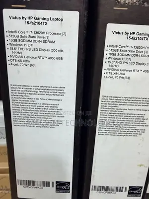 New Laptop HP Victus 15 16GB Intel Core i7 SSD 512GB