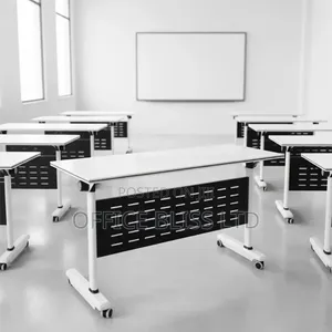 Unique Conference Foldable Table ( Top White)