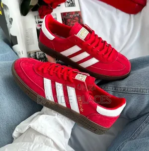 Quality Original Adidas Handball Spezia Three Strip Unisex Sneaker Red