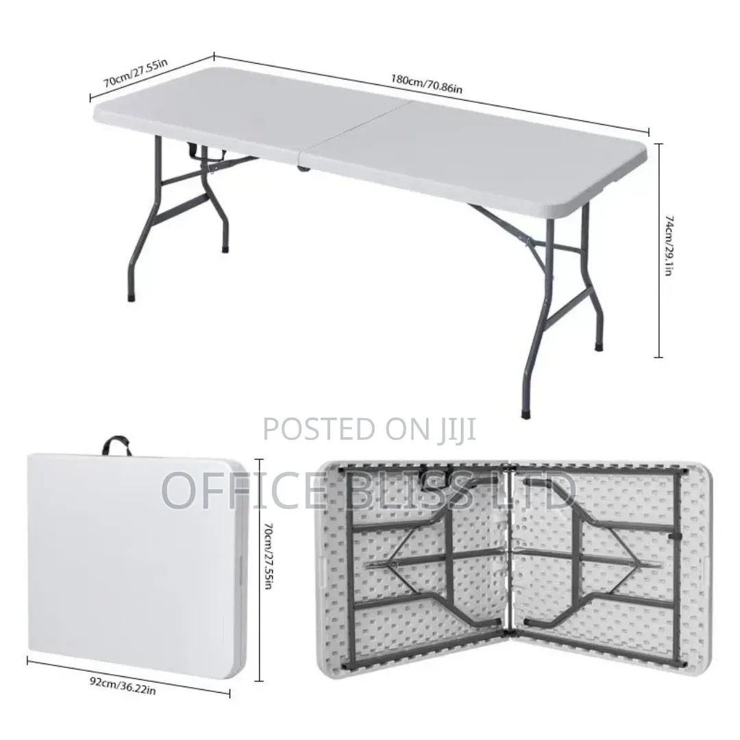 Outdoor Foldable Plastic 6ft Rectangular Table