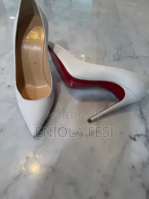 White Stiletto Heels, Size 39