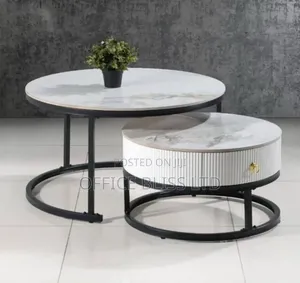 Round 2 in 1 Extendable Design Marble Center Table