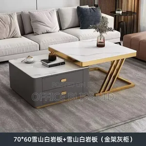 Exquisite Marble Center Table With Drawers ( Extendable)