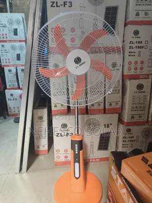 Solar Rechargeable Standing Fan (18 Inches)