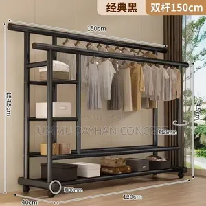 Double-Pole Clothes Rack Household Clothes Rails- Hanger