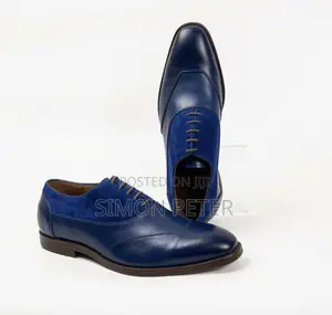 Leather and Suede Oxford Style Shoes