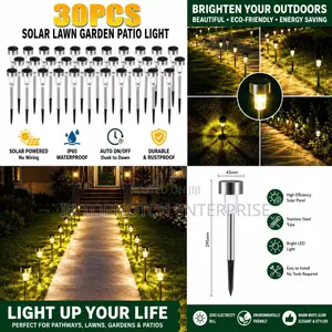 Effortless Outdoor Beauty With 30pcs Solar Garden Lawn Light