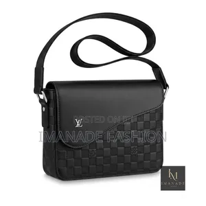 Lv Flap Messenger Bag – Black