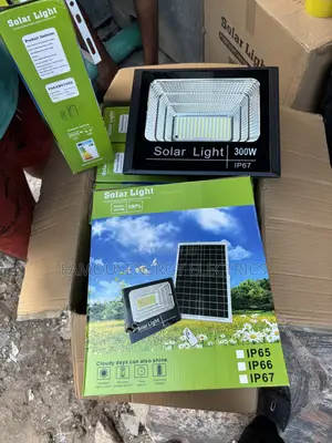 300w Solar Floodlights With Panel and Remote Control