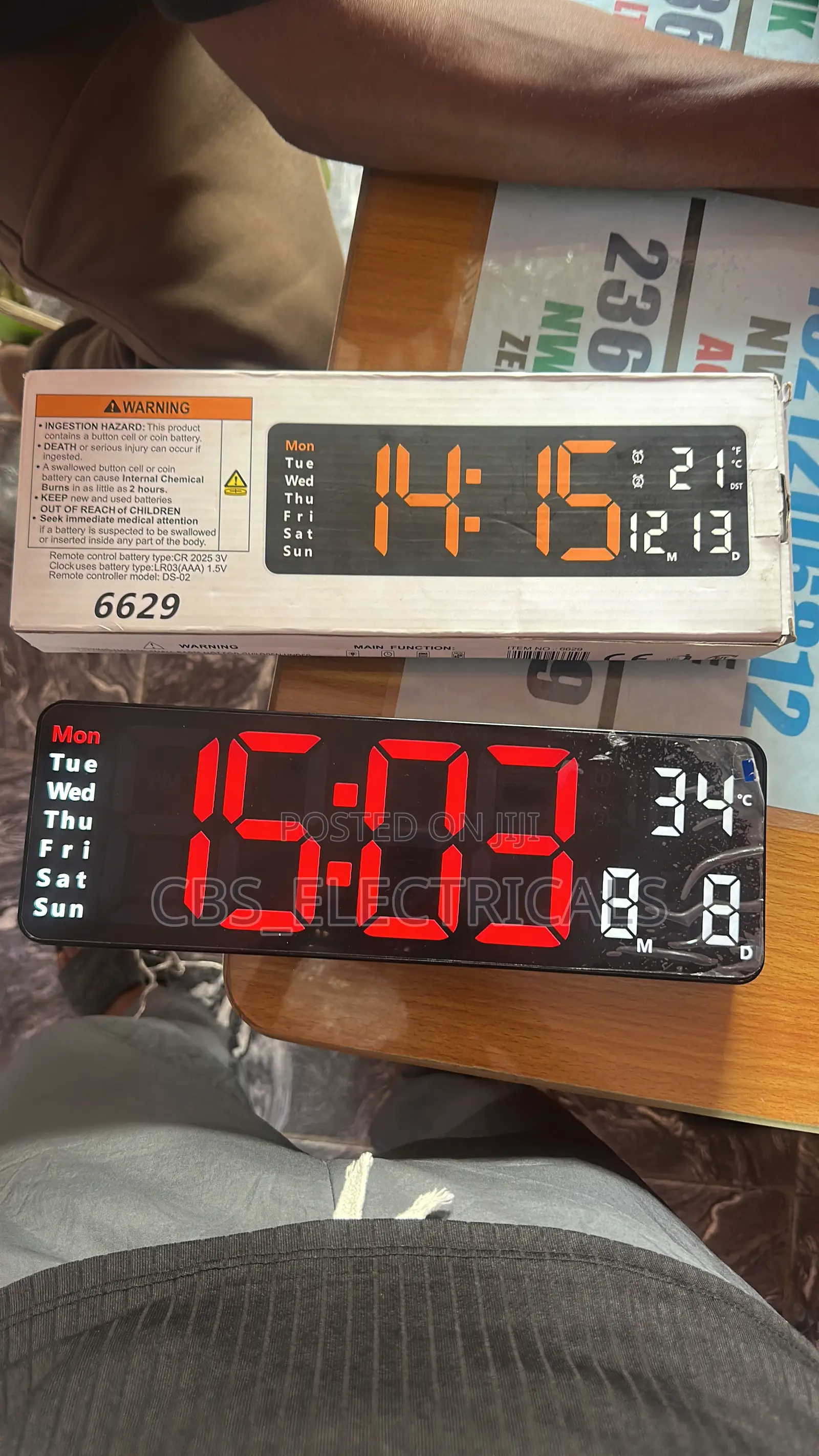 Led Digital Wall Clock With Remote