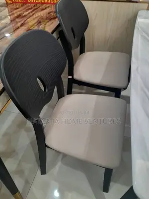 Wood-Back Dining Chairs With Padded Seat