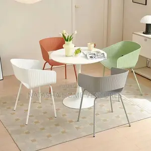 Ribbed Plastic Armchairs