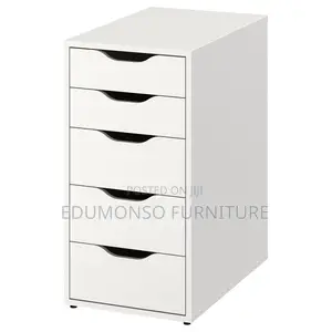 5-Layer White Modern Storage Cabinet