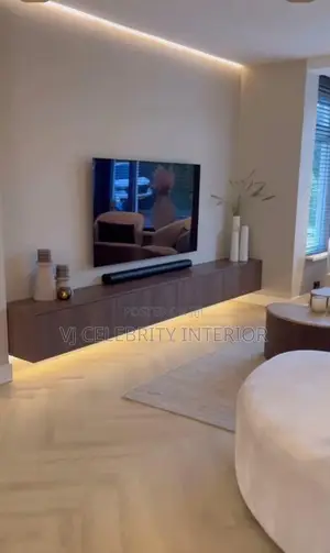 Brand New Brown HDF 8ft Console With Light