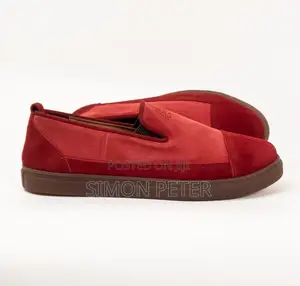 Two-Tone Red Slip on Shoes