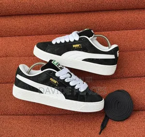 Original Puma Swade Xl Unisex Tick Sole Sneakers Black/White