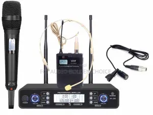 Wireless Microphone System Handle and Over Head With Neck