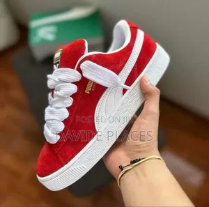 Original Puma Swade Xl Unisex Tick Sole Sneakers Red/White