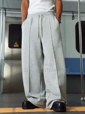 Trendy Oversized Wide-Leg Joggers