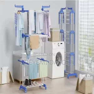 Three- Layer Floor -to -Ceiling Multifunctional Drying Rack