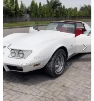 Vintage Corvette Convertible White for Hire