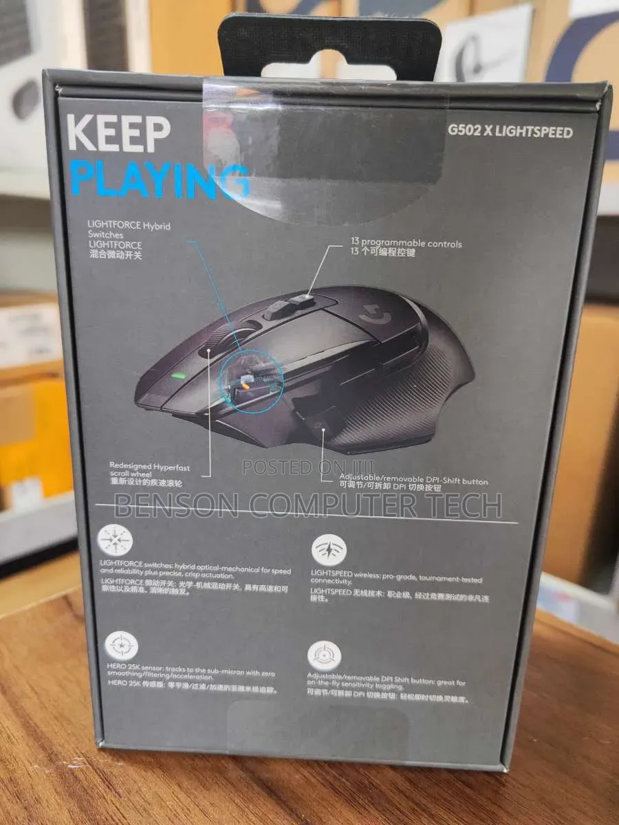 Logitech G502x Lightspeed Wireless Gaming Mouse