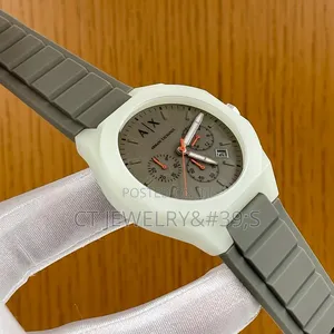 Armani Exchange Ax4171 Sync Chronograph Watch Nylon Case Siliconestrap