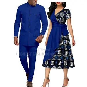 Ankara and Material Matching Outfit for Couples